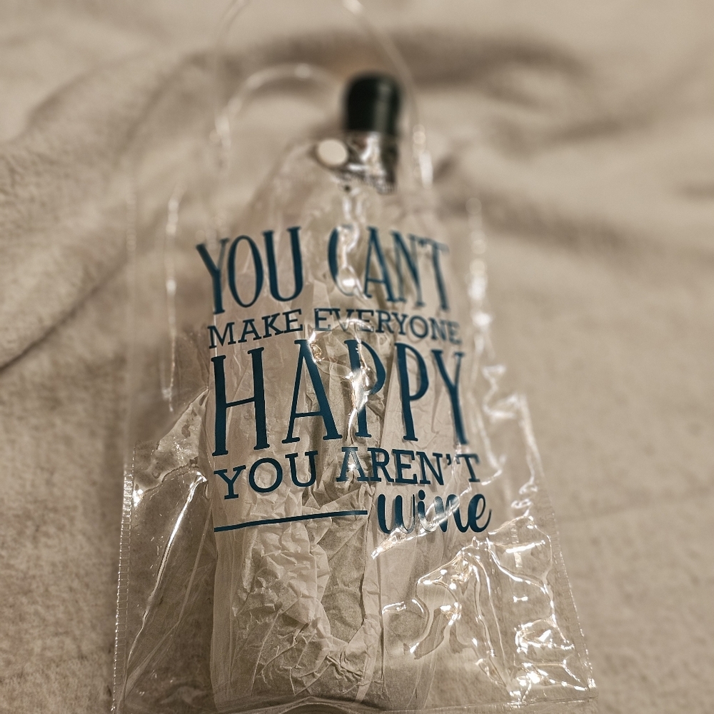 Handmade Beautiful Beacons Funny Wine Themed Clear Wine Gift Bag